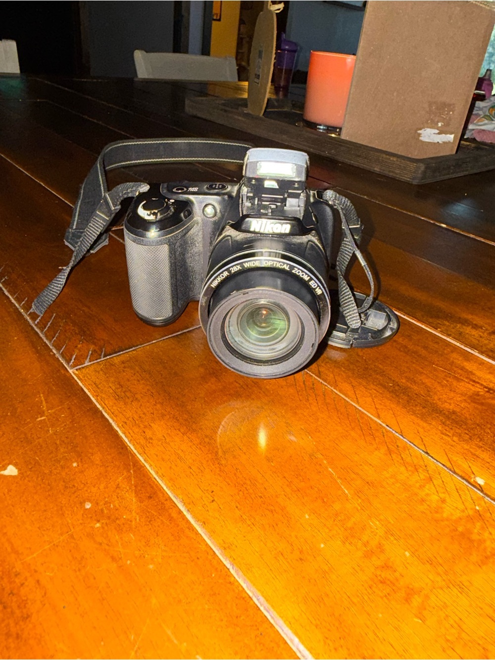 Nikon Black Compact Bridge Camera with Pop-Up Flash